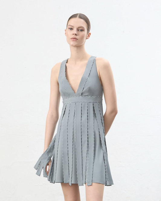 Pleated midi dress